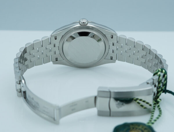 BRAND NEW Rolex 126234 DATEJUST 36 FLUTED BEZEL MINT GREEN DIAL JUBILEE 2025 FULL SET - Image 8