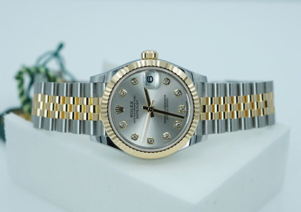 BRAND NEW Rolex 278273 DATEJUST 31 TWO TONE SILVER DIAMOND DIAL JUBILEE 2025 FULL SET - Image 10