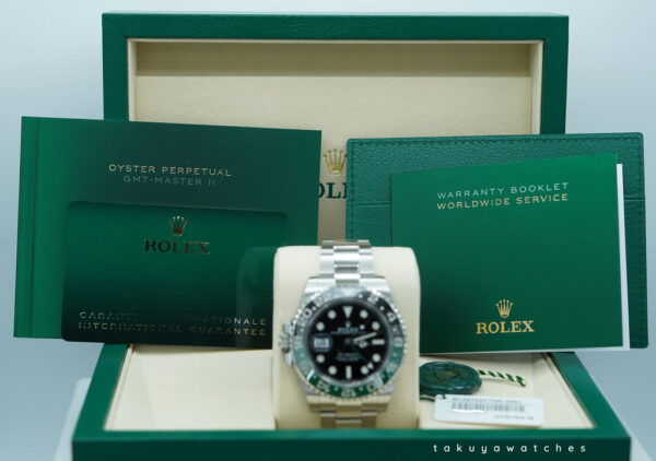 BRAND NEW Rolex 126720VTNR GMT MASTER 2 LEFTY SPRITE GREEN BLACK BEZEL 2025 FULL SET - Image 2