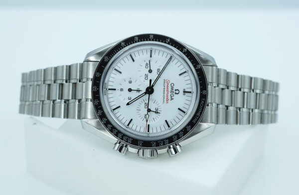 Omega SPEEDMASTER PROFESSIONAL MOONWATCH 3861 WHITE DIAL 2025 WARRANTY FULL SET - Image 9