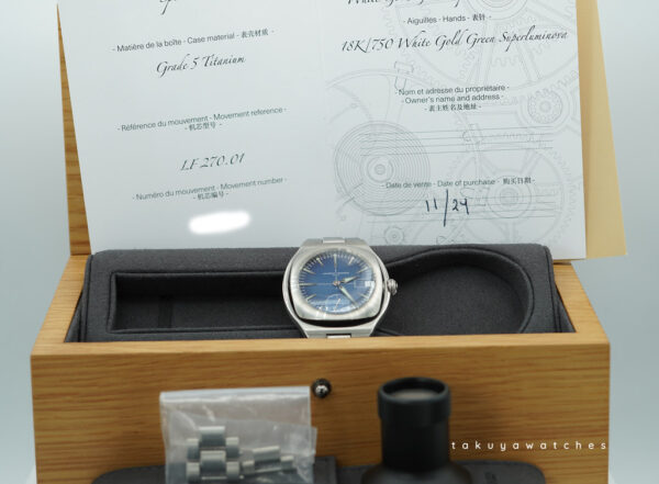 Laurent Ferrier SPORT AUTO TITANIUM BLUE DIAL 2024 WARRANTY FULL SET - Image 2
