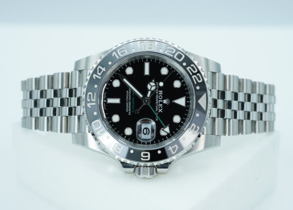 Rolex 126710GRNR GMT MASTER 2 BLACK GREY BEZEL JUBILEE BAND 2025 WARRANTY FULL SET - Image 9