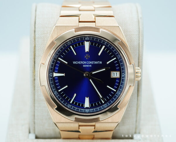 Vacheron CONSTANTIN OVERSEAS ROSE GOLD BLUE DIAL 4500V 2022 WARRANTY FULL SET