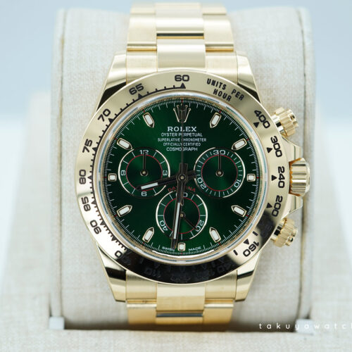 Rolex 116508 DAYTONA JOHN MAYER 18K YELLOW GOLD GREEN DIAL 2024 FULL SET