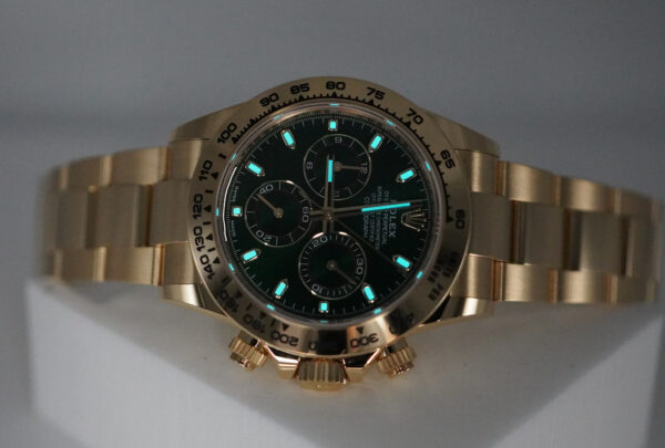 Rolex 116508 DAYTONA JOHN MAYER 18K YELLOW GOLD GREEN DIAL 2024 FULL SET - Image 11