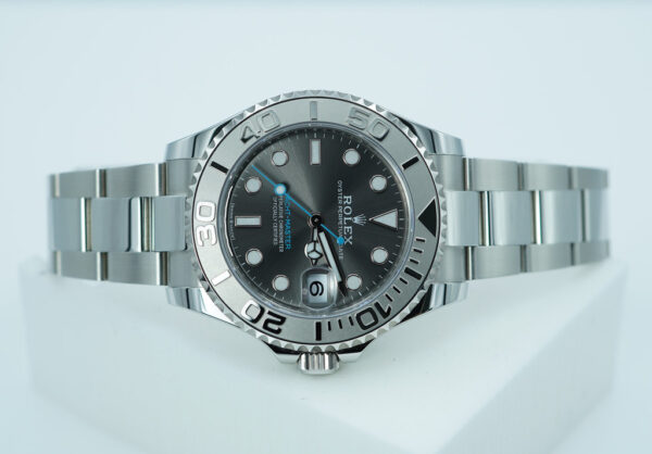 Rolex 268622 YACHTMASTER PLATINUM BEZEL SLATE DIAL 37MM 2023 WARRANTY FULL SET - Image 9