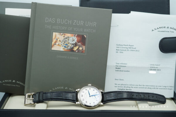 A. Lange & Sohne 1815 18K WHITE GOLD MANUAL 233.026 40MM SERVICED FULL SET - Image 2