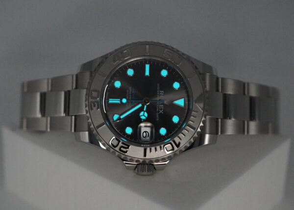 Rolex 268622 YACHTMASTER PLATINUM BEZEL SLATE DIAL 37MM 2023 WARRANTY FULL SET - Image 11