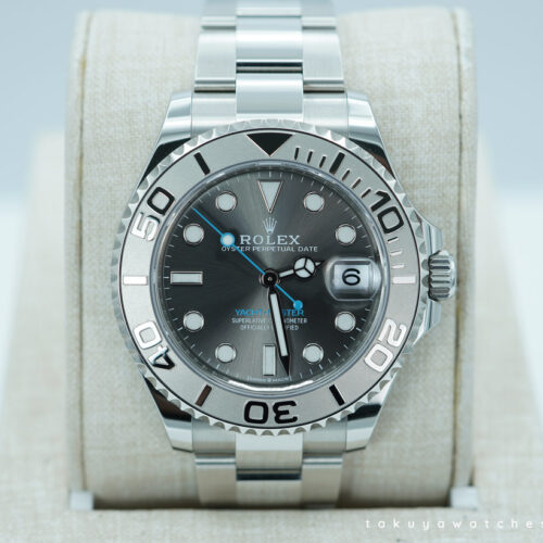 Rolex 268622 YACHTMASTER PLATINUM BEZEL SLATE DIAL 37MM 2023 WARRANTY FULL SET