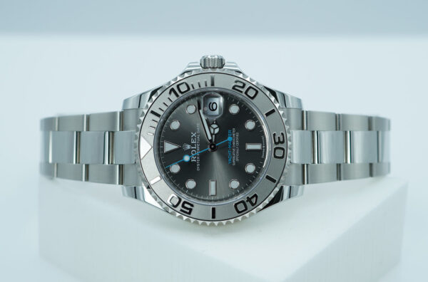 Rolex 268622 YACHTMASTER PLATINUM BEZEL SLATE DIAL 37MM 2023 WARRANTY FULL SET - Image 10