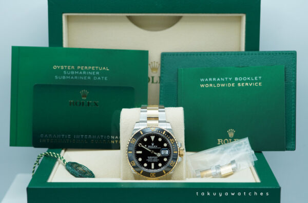 Rolex 126613LN SUBMARINER YELLOW GOLD STEEL BLACK DIAL 2022 WARRANTY FULL SET - Image 2