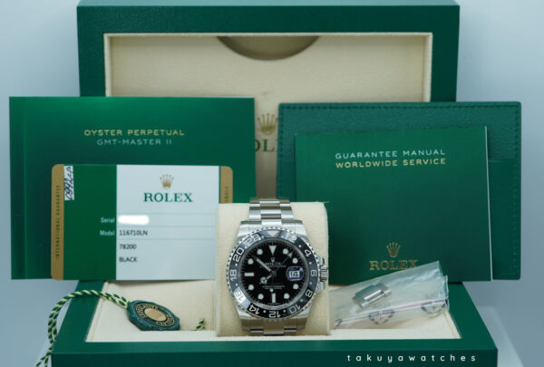 Rolex 116710LN GMT MASTER 2 STAINLESS STEEL BLACK CERAMIC BEZEL 2018 FULL SET - Image 2