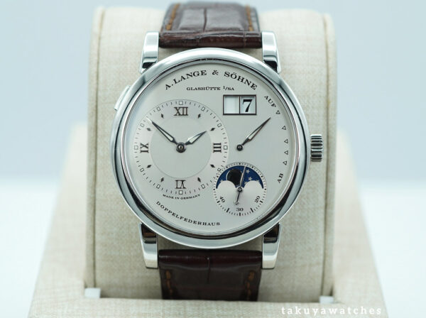 A. Lange & Sohne LANGE 1 MOONPHASE 109.025 PLATINUM SILVER DIAL 38.5MM