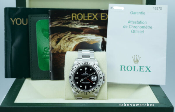 Rolex 16570 EXPLORER 2 STAINLESS STEEL 40MM BLACK DIAL 2005 BOX PAPERS - Image 2