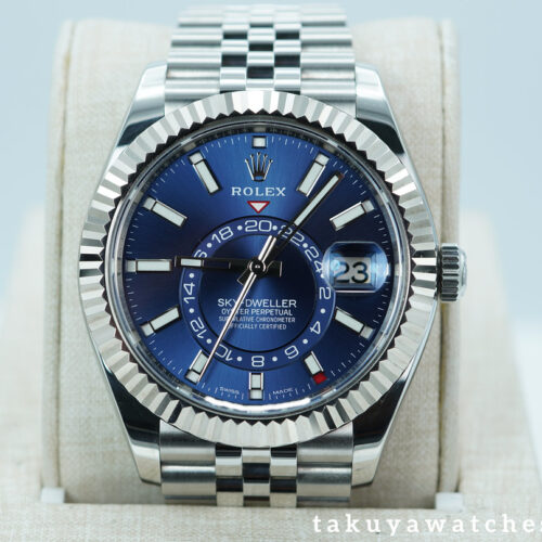 Rolex 326934 SKY-DWELLER BLUE DIAL JUBILEE BAND 2023 WARRANTY FULL SET