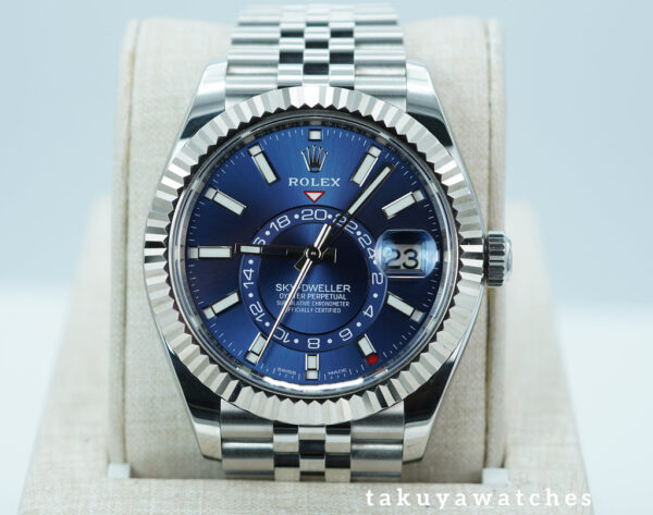 Rolex 326934 SKY-DWELLER BLUE DIAL JUBILEE BAND 2023 WARRANTY FULL SET