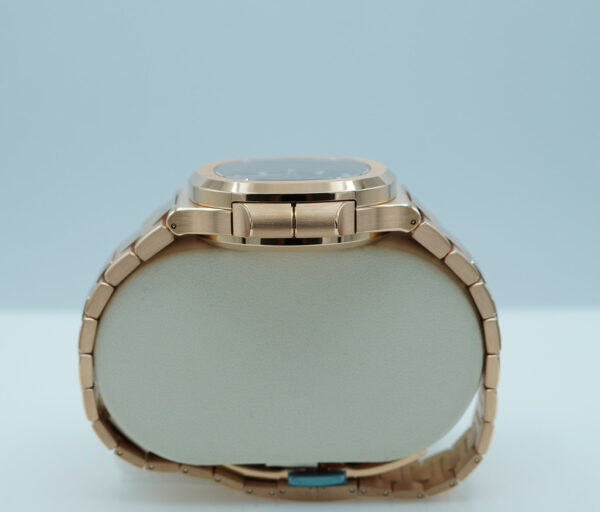 NEW Patek PHILIPPE 5990/1R NAUTILUS TRAVEL TIME CHRONOGRAPH 18K ROSE GOLD BLUE DIAL FULL SET - Image 3