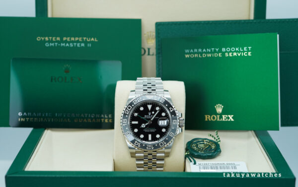 BRAND NEW Rolex 126710GRNR GMT MASTER 2 BLACK GREY BEZEL JUBILEE BAND 2025 FULL SET - Image 2