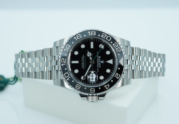 BRAND NEW Rolex 126710GRNR GMT MASTER 2 BLACK GREY BEZEL JUBILEE BAND 2025 FULL SET - Image 9