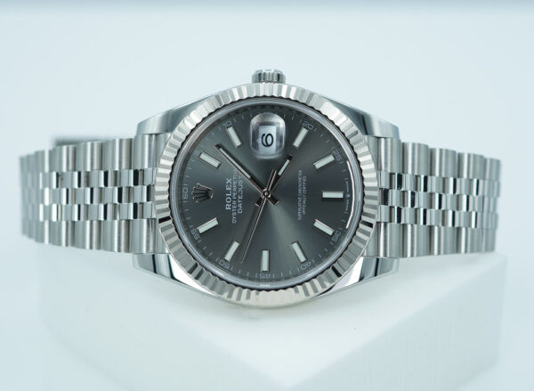 Rolex 126334 DATEJUST 41 FLUTED BEZEL SLATE DIAL JUBILEE BAND 2021 WARRANTY FULL SET - Image 10