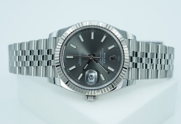 Rolex 126334 DATEJUST 41 FLUTED BEZEL SLATE DIAL JUBILEE BAND 2021 WARRANTY FULL SET - Image 9