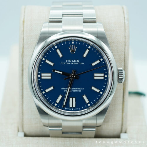 BRAND NEW Rolex 134300 OYSTER PERPETUAL 41 MED BLUE DIAL NEW 2025 MODEL FULL SET