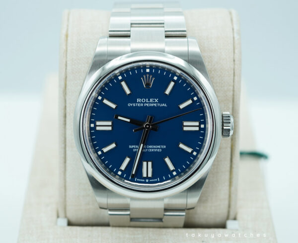 BRAND NEW Rolex 134300 OYSTER PERPETUAL 41 MED BLUE DIAL NEW 2025 MODEL FULL SET