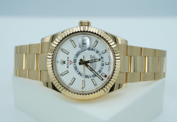 Rolex 336938 SKY-DWELLER YELLOW GOLD WHITE STICK DIAL 2023 WARRANTY FULL SET - Image 10