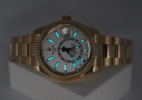 Rolex 336938 SKY-DWELLER YELLOW GOLD WHITE STICK DIAL 2023 WARRANTY FULL SET - Image 11