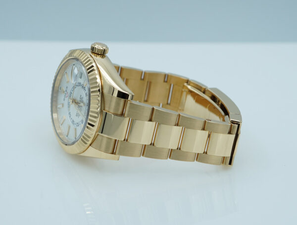 Rolex 336938 SKY-DWELLER YELLOW GOLD WHITE STICK DIAL 2023 WARRANTY FULL SET - Image 6