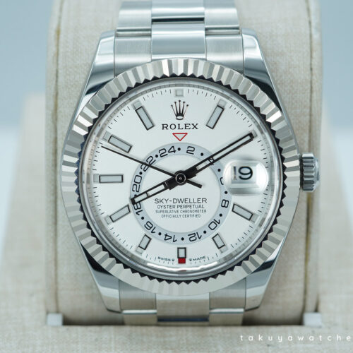 Rolex 336934 SKY-DWELLER WHITE DIAL OYSTER BAND NEW MODEL 2024 FULL SET