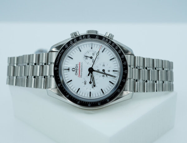 Omega SPEEDMASTER MOONWATCH 3861 WHITE DIAL 2024 EXTRA STRAP FULL SET - Image 10