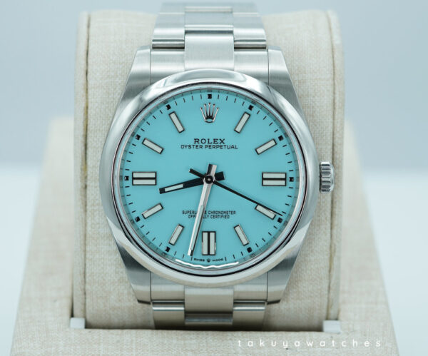 Rolex 124300 OYSTER PERPETUAL 41 TURQUOISE BLUE DIAL 2020 FULL SET