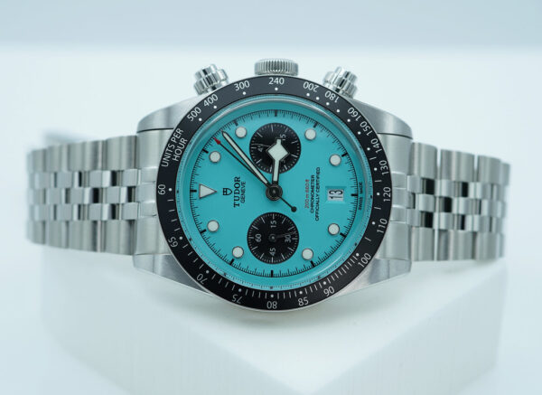 BRAND NEW Tudor 79360N BLACK BAY CHRONOGRAPH FLAMINGO BLUE DIAL 2025 FULL SET - Image 10
