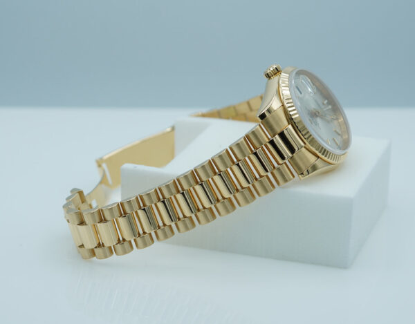Rolex 118238 DAY DATE 36MM YELLOW GOLD SILVER STICK DIAL PRESIDENT RSC SERVICED - Image 5