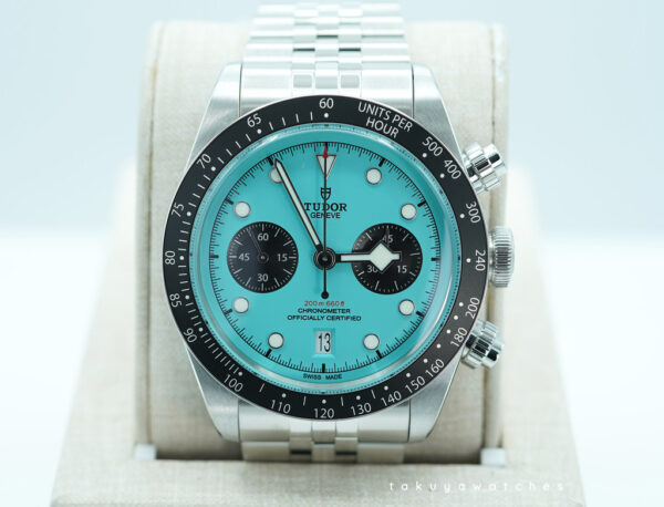 BRAND NEW Tudor 79360N BLACK BAY CHRONOGRAPH FLAMINGO BLUE DIAL 2025 FULL SET