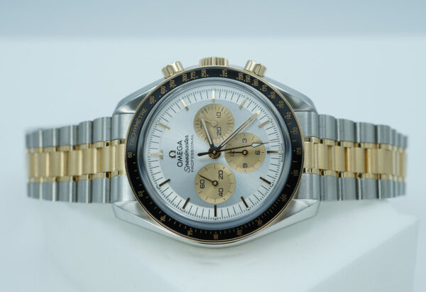 Omega SPEEDMASTER MOONWATCH TWO TONE MOONSHINE GOLD 2024 WARRANTY FULL SET - Image 10
