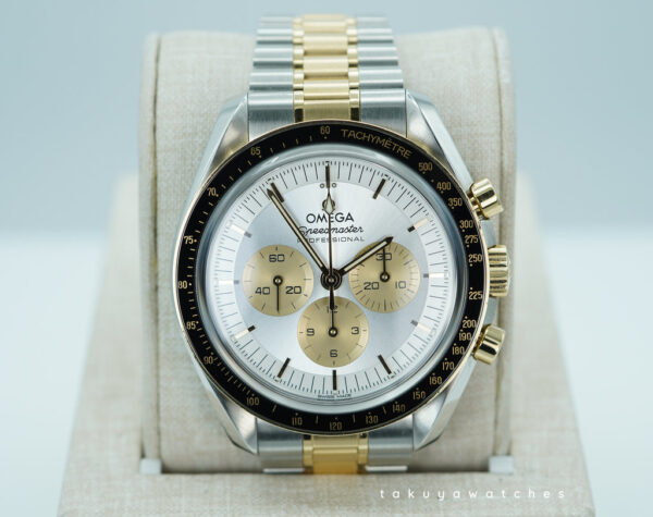 Omega SPEEDMASTER MOONWATCH TWO TONE MOONSHINE GOLD 2024 WARRANTY FULL SET