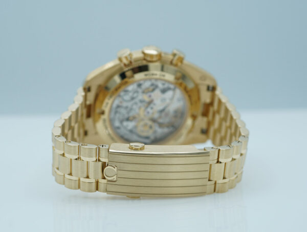 Omega SPEEDMASTER MOONWATCH MOONSHINE GOLD PANDA DIAL BRACELET 2023 FULL SET - Image 7