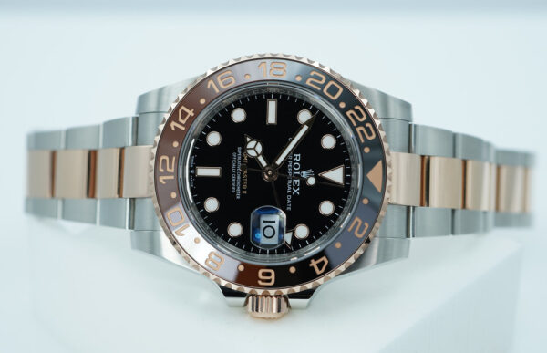 Rolex 126711CHNR GMT MASTER II ROOTBEER ROSE GOLD STEEL 2024 WARRANTY FULL SET - Image 9