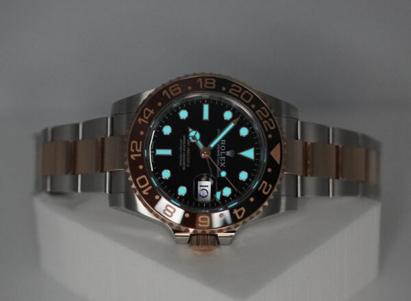 Rolex 126711CHNR GMT MASTER II ROOTBEER ROSE GOLD STEEL 2024 WARRANTY FULL SET - Image 11