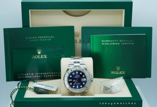 Rolex 126622 YACHTMASTER PLATINUM BEZEL BLUE DIAL 2021 WARRANTY FULL SET - Image 2