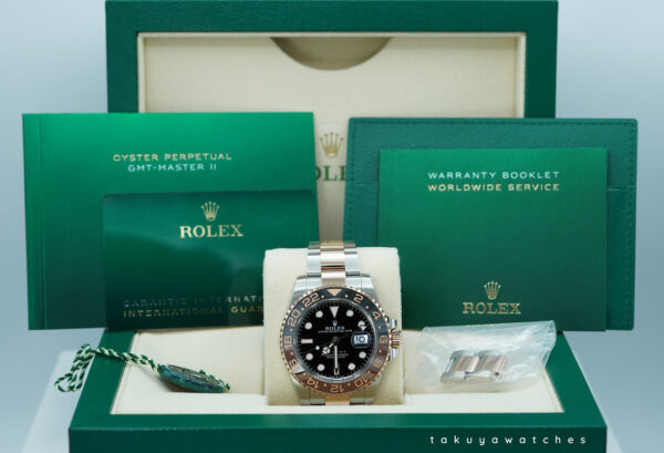Rolex 126711CHNR GMT MASTER II ROOTBEER ROSE GOLD STEEL 2024 WARRANTY FULL SET - Image 2