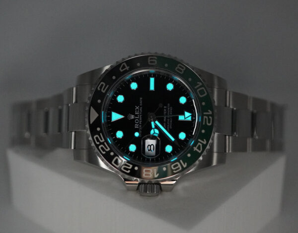 Rolex 126720VTNR GMT MASTER 2 LEFTY SPRITE GREEN BLACK BEZEL OYSTER 2023 FULL SET - Image 11