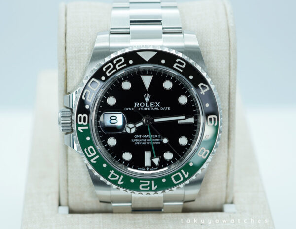 Rolex 126720VTNR GMT MASTER 2 LEFTY SPRITE GREEN BLACK BEZEL OYSTER 2023 FULL SET