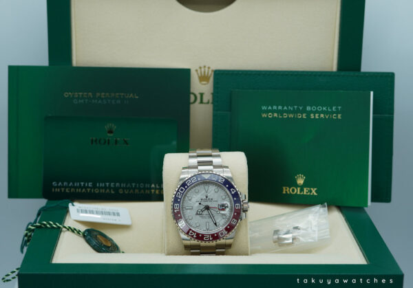 Rolex 126719BLRO GMT MASTER 2 WHITE GOLD PEPSI METEORITE DIAL 2021 WARRANTY FULL SET - Image 2