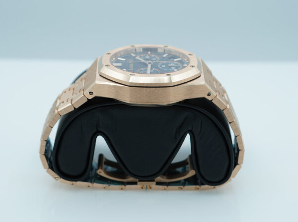BRAND NEW Audemars PIGUET ROYAL OAK CHRONOGRAPH 26240OR ROSE GOLD BLUE DIAL BRACELET FULL SET - Image 3
