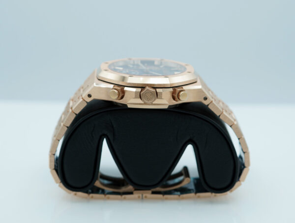 BRAND NEW Audemars PIGUET ROYAL OAK CHRONOGRAPH 26240OR ROSE GOLD BLUE DIAL BRACELET FULL SET - Image 4