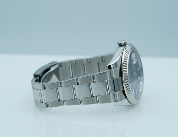 Rolex 126334 DATEJUST 41 FLUTED BEZEL BLUE STICK DIAL OYSTER 2024 FULL SET - Image 6