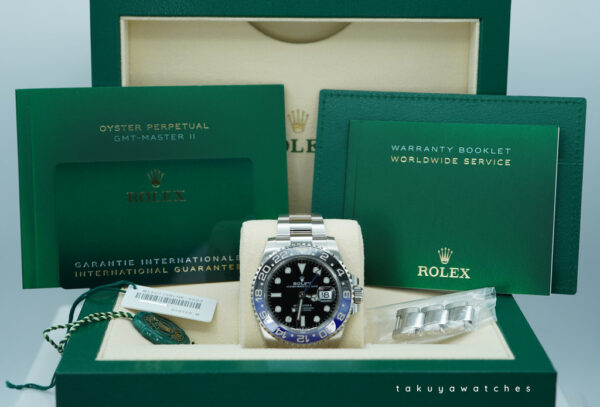 Rolex 126710BLNR GMT MASTER 2 BLACK BLUE BEZEL NEW MODEL 2021 WARRANTY FULL SET - Image 2